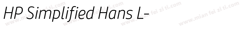 HP Simplified Hans L字体转换